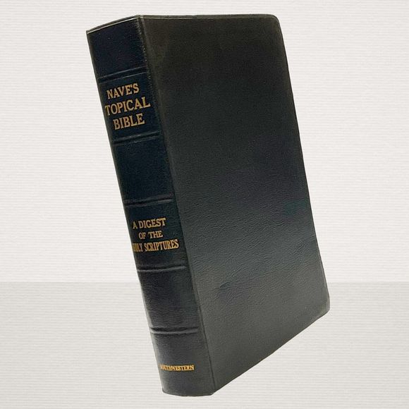 Vintage 1962 Nave's Topical Bible Thumb-Indexed Southwestern Black Soft Cover - Picture 1 of 16